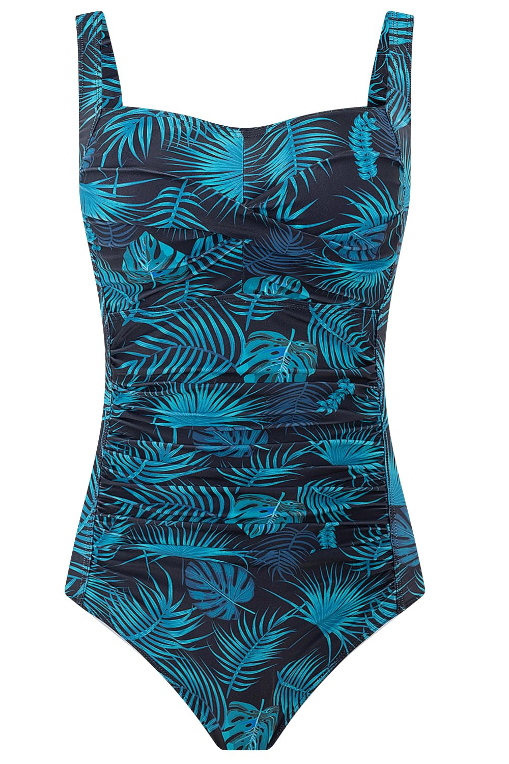 Aidotop Damen Einteilige Badeanzug Monokini Verstellbarer Schultergurt Badeanzüge Falten Bademode Schwimmanzug