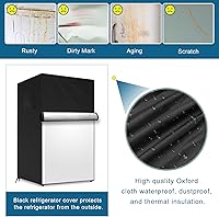 Vista 5 de Funda para Refrigerador al Aire Libre, Funda Impermeable Vertical Mini Congeladores Verticales, Funda de Protección para Refrigerador de Bebidas