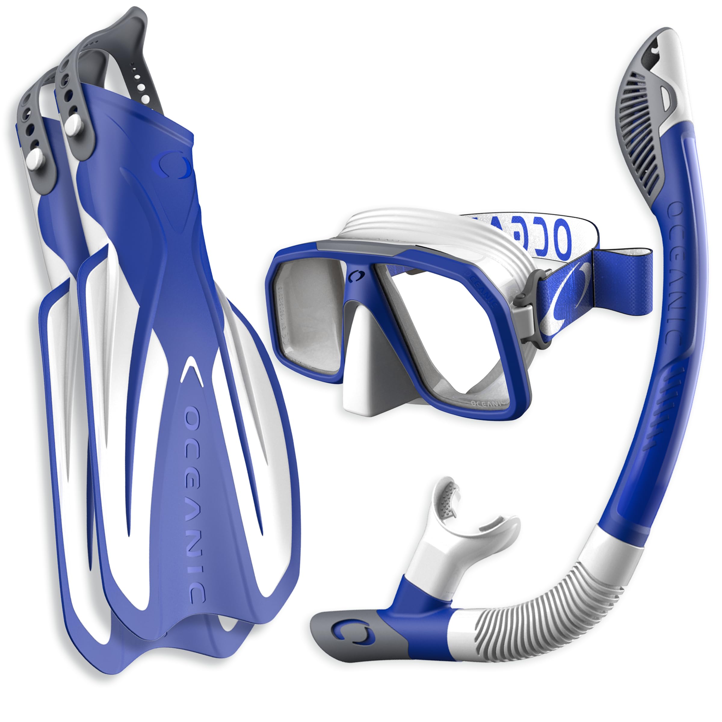 Oceanic Pro-02 - Set da snorkeling per adulti, LG/XL, colore: Blu