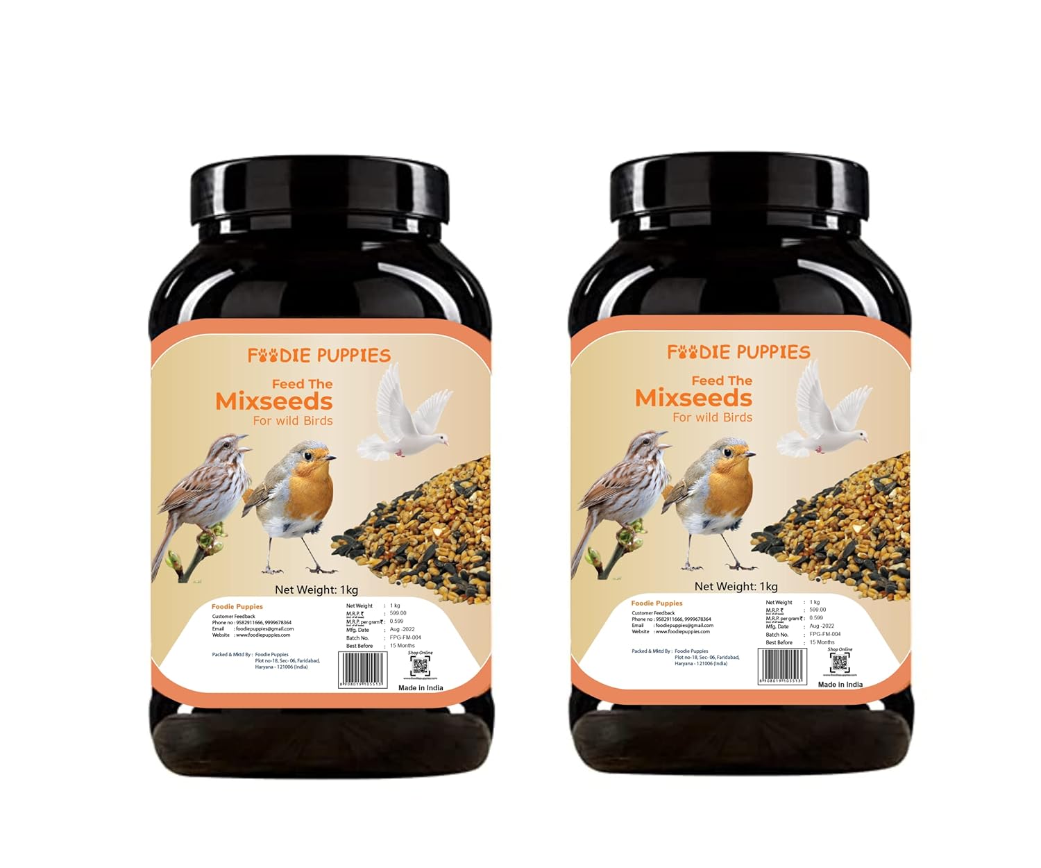 Buy Foodie Puppies Mix Seeds for Wild Bird 2Kg Natural & Healthy