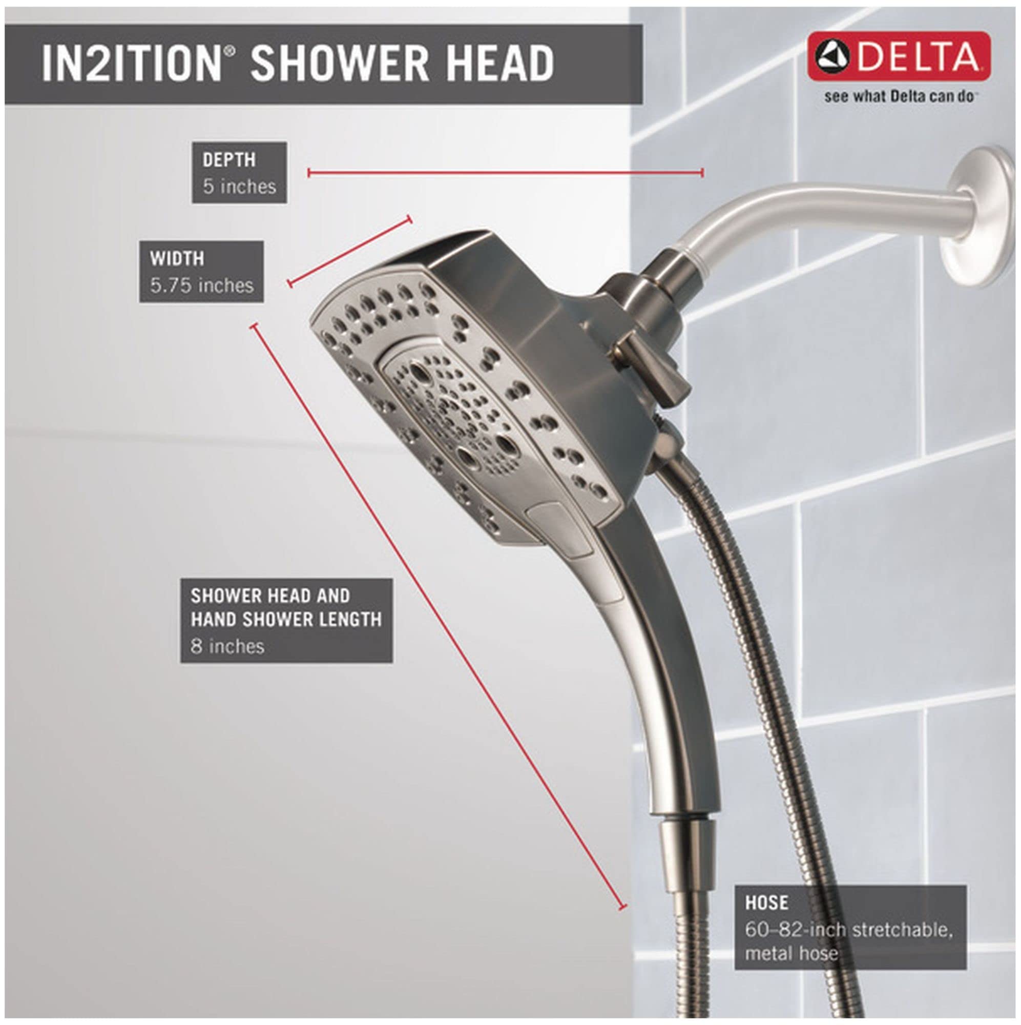 Delta 58474 Universal Showering 1.75 GPM Multi Function 2-in-1