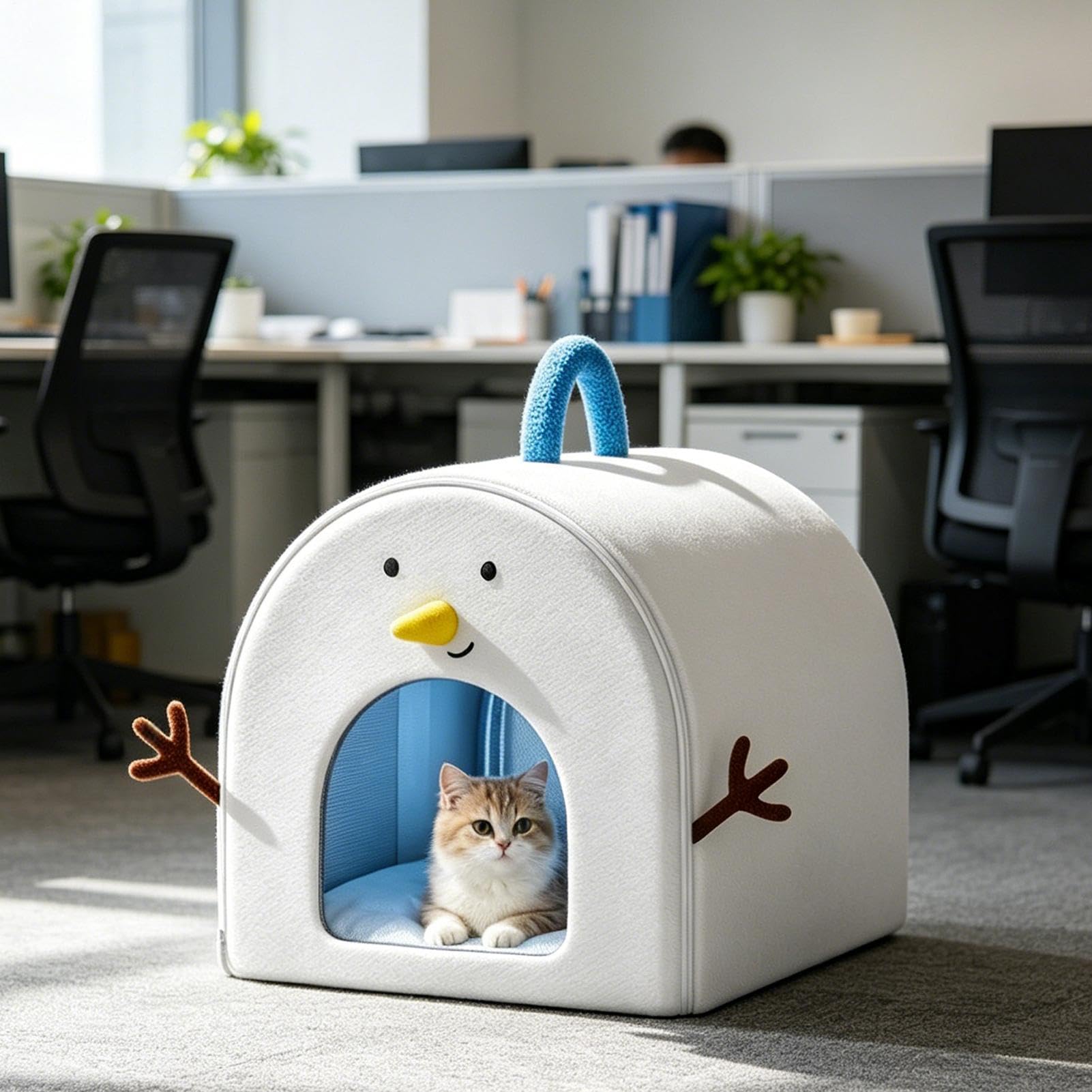 Kühlhaus für Katzen im Sommer, wasserdicht, tragbar, mit 4 Eisbeuteln, Höhle für Katzen, heiße Sommertage, Welpen, kleine Hunde, Haus, Garten, Dormit