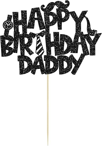 Miniatura 3 de Ephlyn Decoración para pastel de feliz cumpleaños, 1 unidad, decoración de pastel para el Día del Padre, decoración de pastel para el mejor papá de