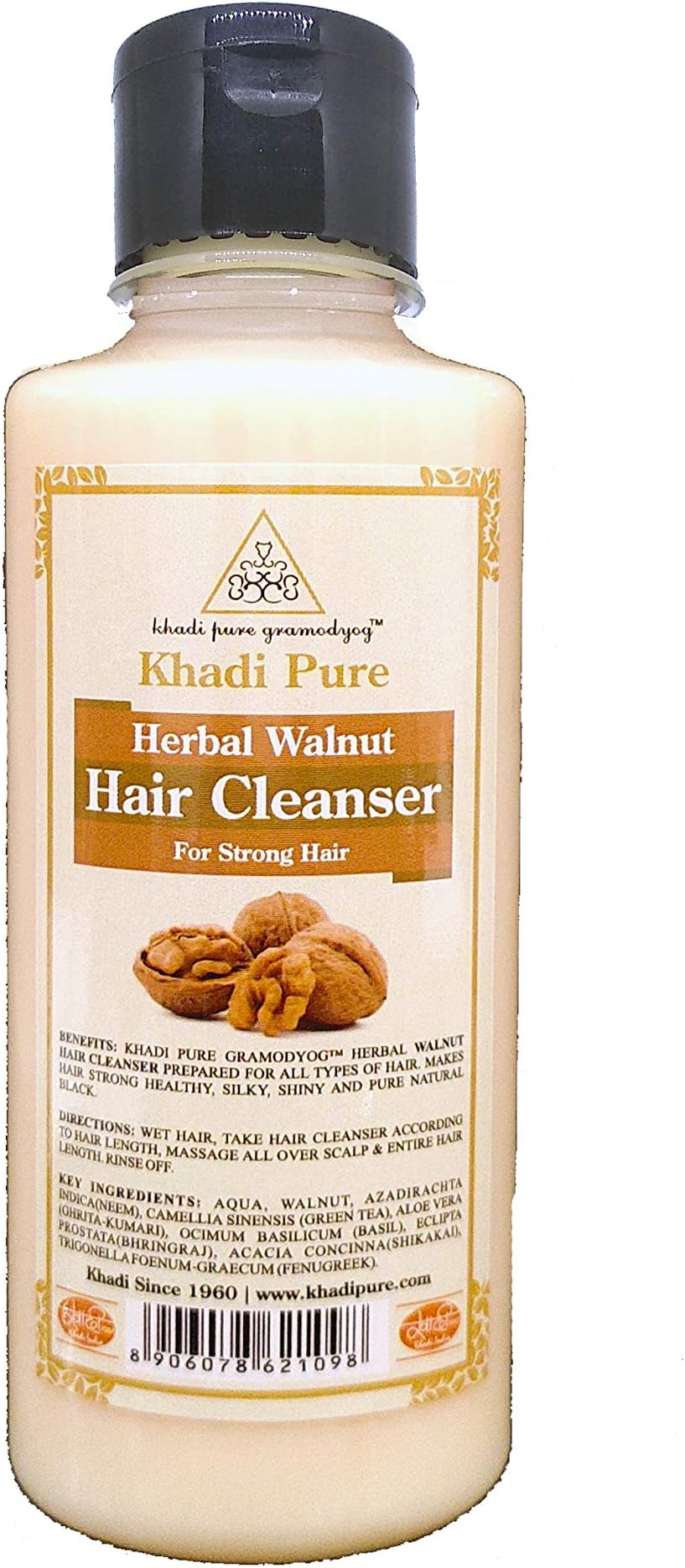 Khadi PureHerbal Walnut Shampoo, 210 ml