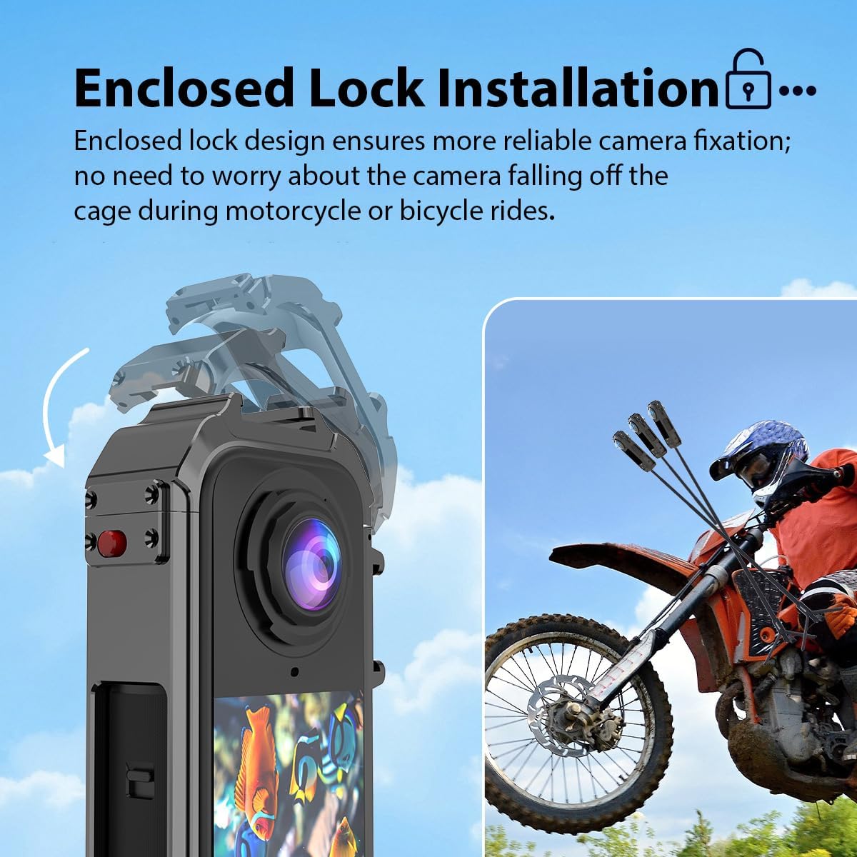 Metal Protective Case Compatible with Insta360 X4 Air, Quick Release Shockproof Aluminum Cage with Magnetic Mount for Action Camera