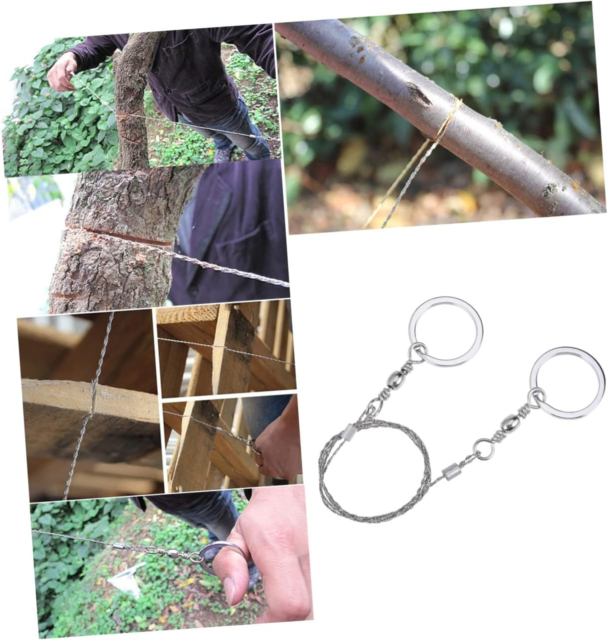 SUPVOX Wire Cable Mini Hacksaw Pull Ring Flexible and Lightweight for Cutting Camping Exploring
