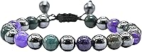 Vista 23 de Pulsera de cesación de fumar Amazing Gemstone - Pulsera de ayuda para dejar de vapear - Juego de pulsera de hematita, ojo de tigre y amatista