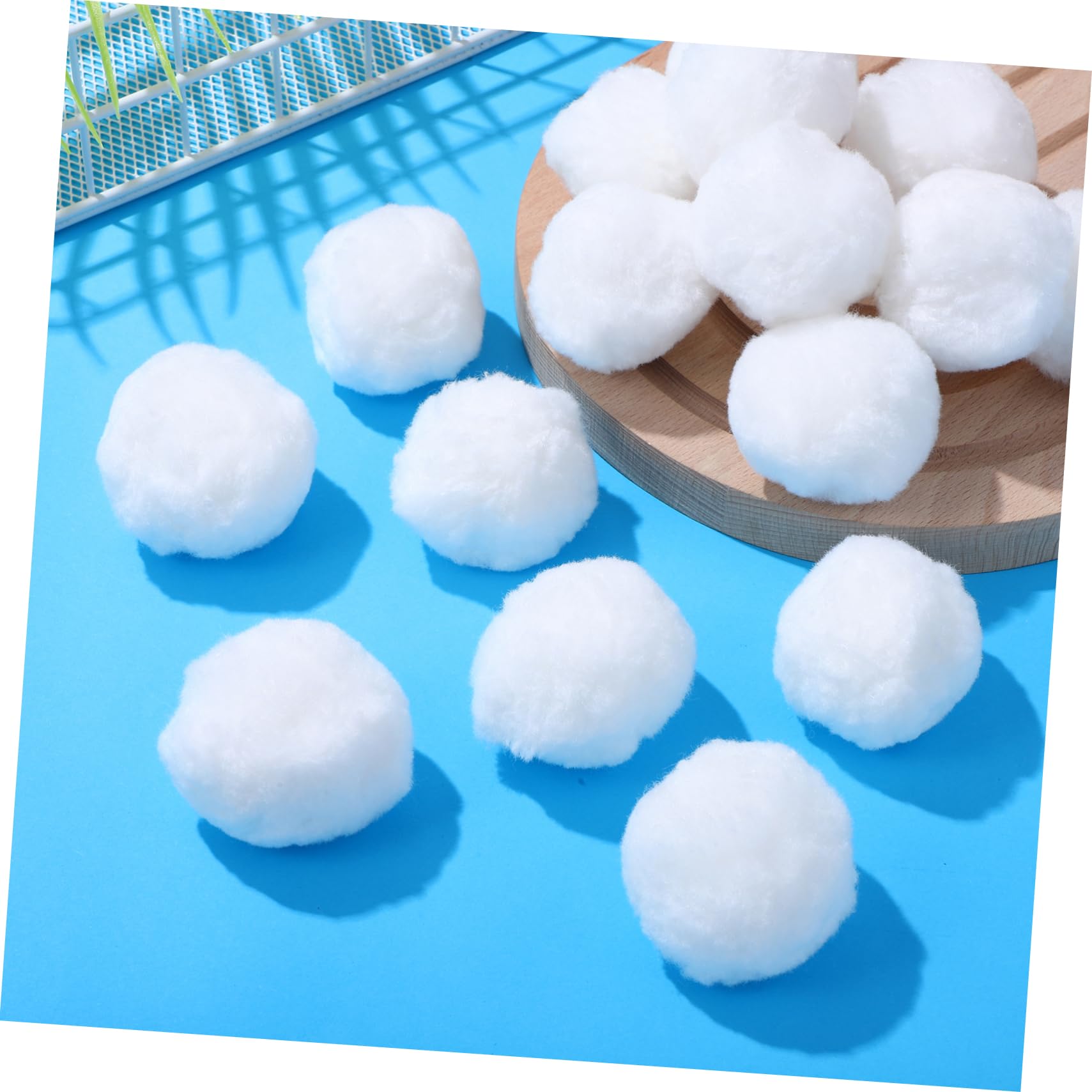 Sosoport Boules Filtrantes Réutilisables pour Piscine en Fibre de Polyester Blanc, Média de Filtration Haute Densité 700g, pour Usage Piscine