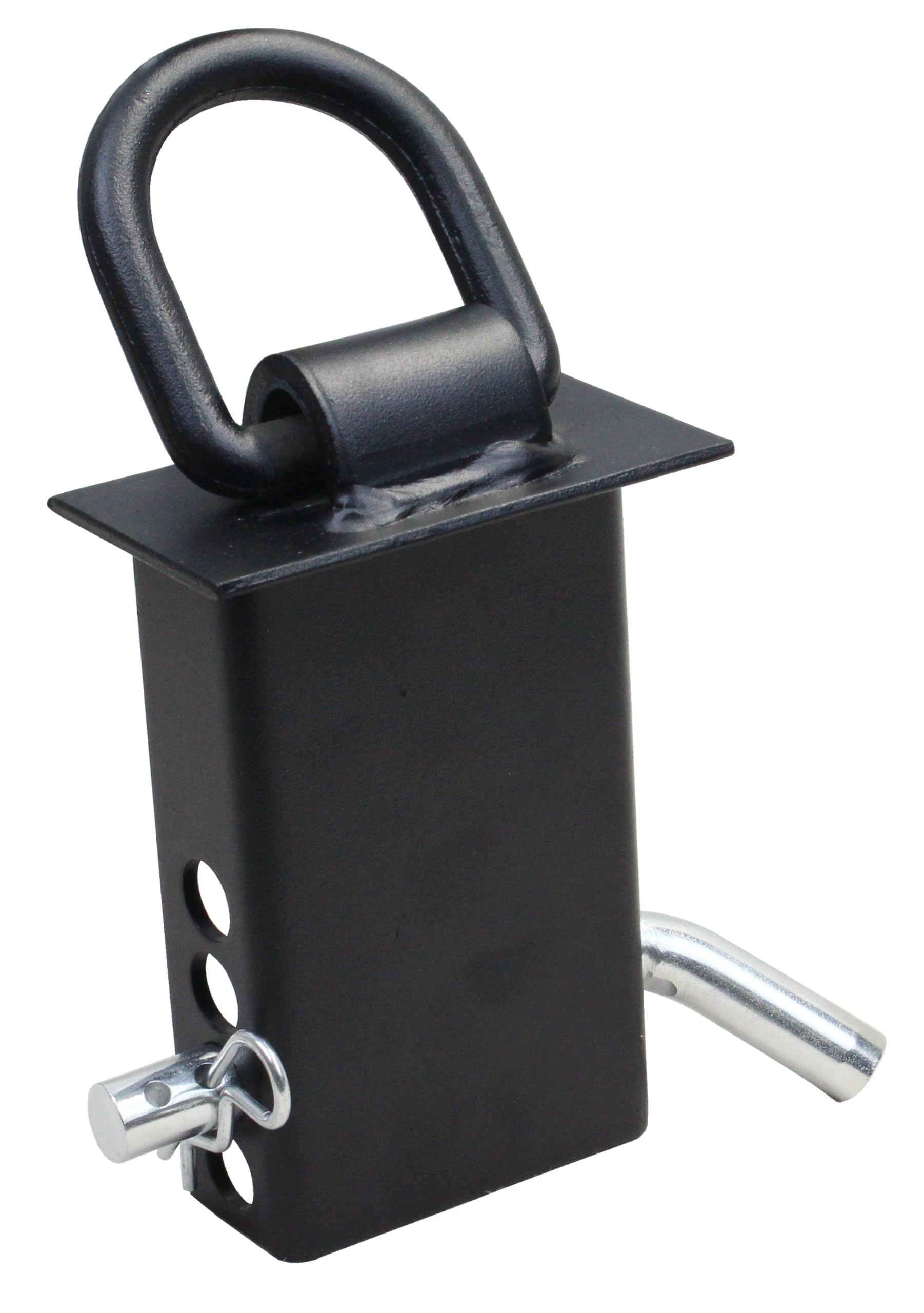 Lot de 4 poches pour piquets de remorque robustes et réglables avec anneau en D et 4 trous de réglage, poche amovible en D pour camions à plateau