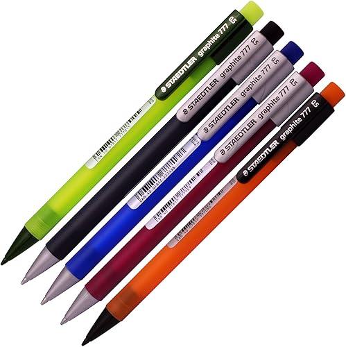 Staedtler Graphite 777 - Lápices mecánicos de dibujo, 5 unidades, 0.020 in de ancho (paquete de 5 lápices)
