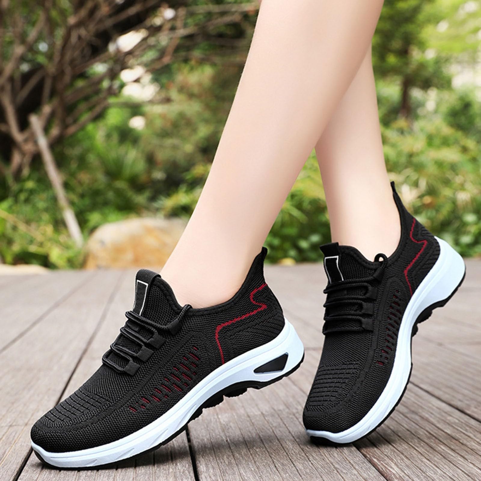 Zapatillas Deportivas Para Mujer Ligeros Clasico Moda Sneakers Slip on Antideslizante Pretty Zapatos Deportivos Sin Cordones Casual Transpirables Calzado Malla Barefoot Entretiempo Para Correr Running