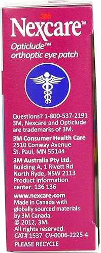 Miniatura 6 de Nexcare Opticlude - Parches ortopédicos para los ojos, 20 unidades (paquete de 3)