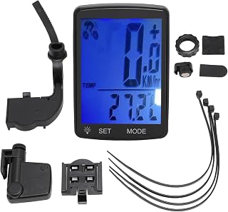 2.8 Inch Touchscreen Cycling Speedometer Backlit Wireless Bike Computer Multifunctional Odometer with Speed Calories Temperature and Trip Data