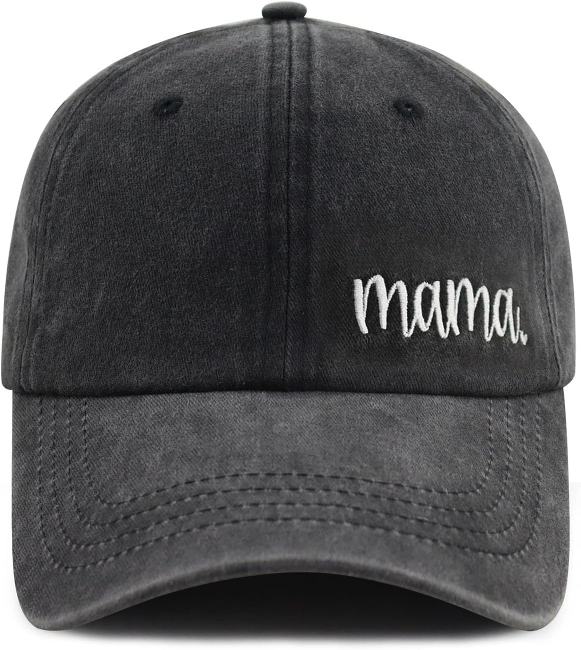 Goyklrb 2PCS Mama and Mini Matching Baseball Cap for Mom Kids, Funny Adjustable Leather Patch Parent-Child Hat - Image 2