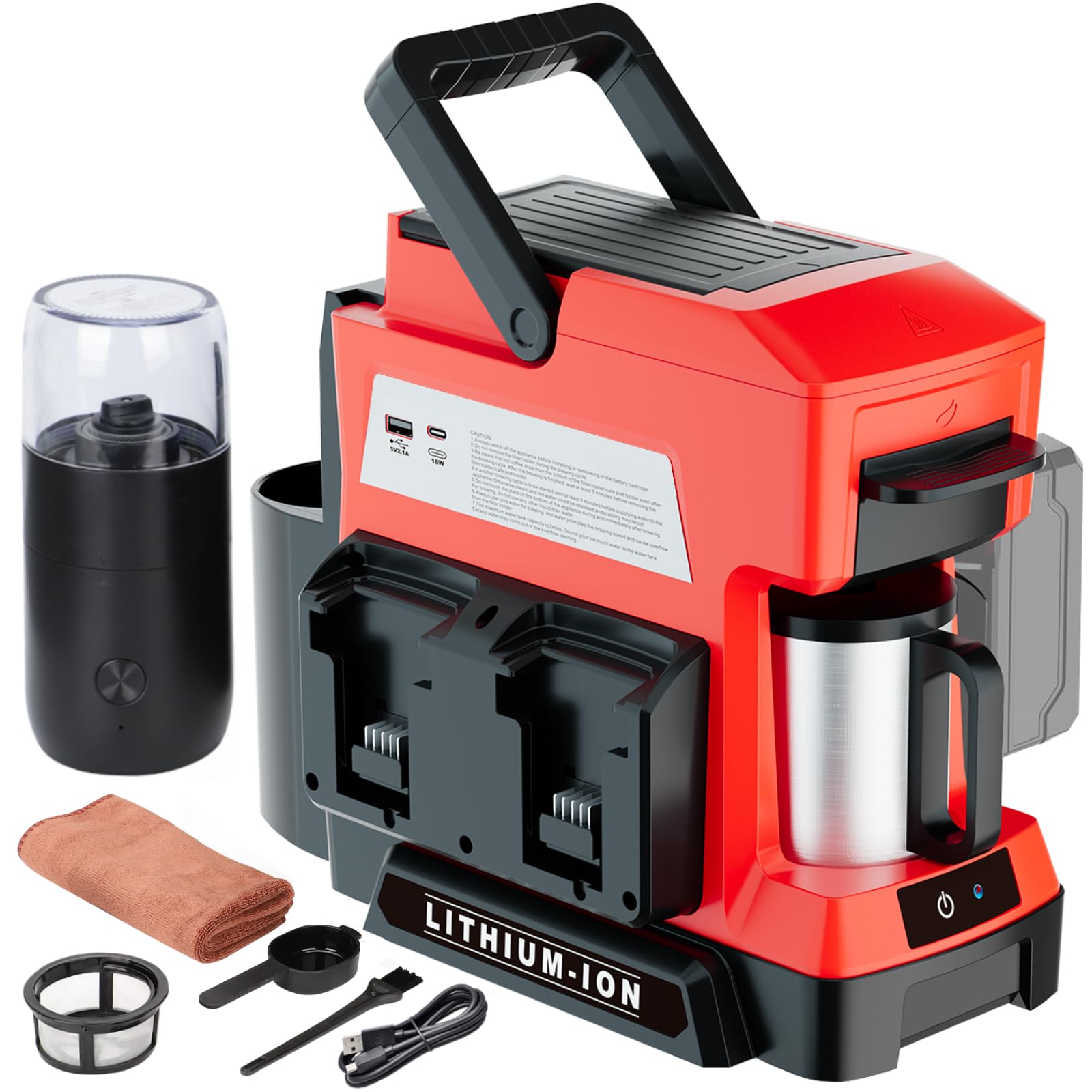 ザブリュー　ドリップ式コーヒーメーカー(修理済み) Amazon | Byutrcfuy コードレスコーヒーメーカー Milwaukee 18V