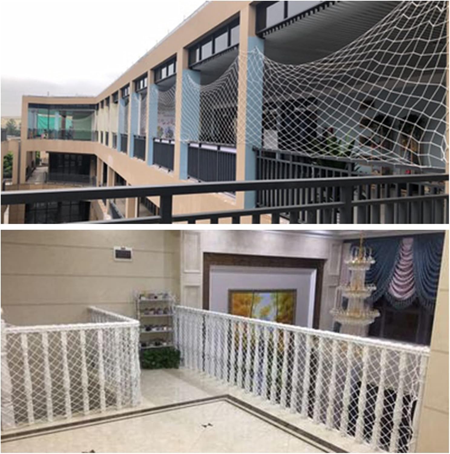 AWSAD Safety Nylon Net Balcony Windows Anti-fall Protective Netting Strong Durable Rope Prevent Falling Tear-resistant Fence Decor Mesh Size : 2×8m(7×26ft)