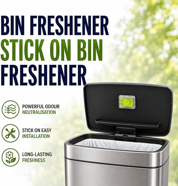 Bin Freshener Stick On, 6 Pack, 2 Each Scents, Odour Eliminator