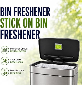 Bin Freshener Stick On, 6 Pack, 2 Each Scents, Odour Eliminator