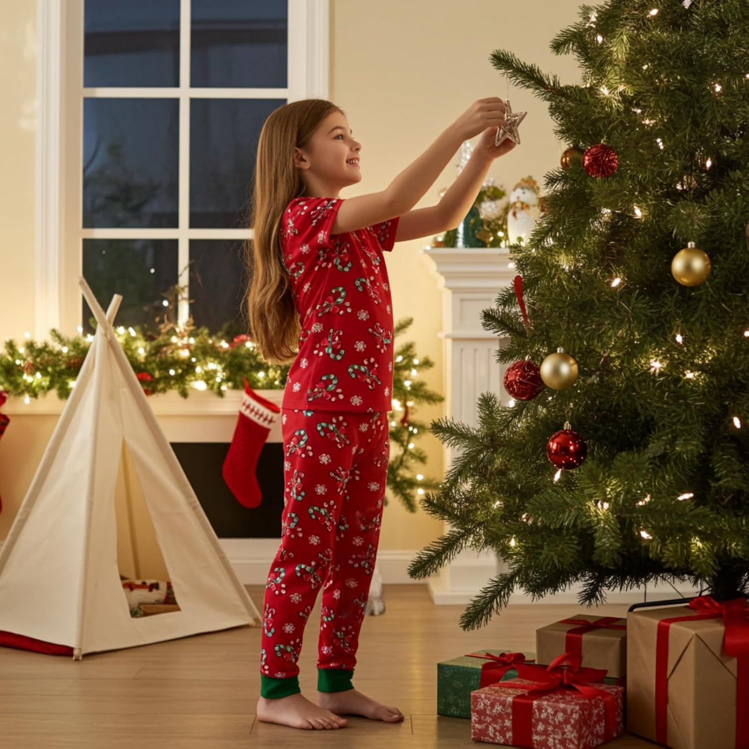 PATPAT Bamboo Viscose Pajamas Sets for Boys Girls Kids Toddler, 3 Pack Shorts & Pants Sleepers, Ultra-soft Snug Fit Pjs 2-12Y - Image 3