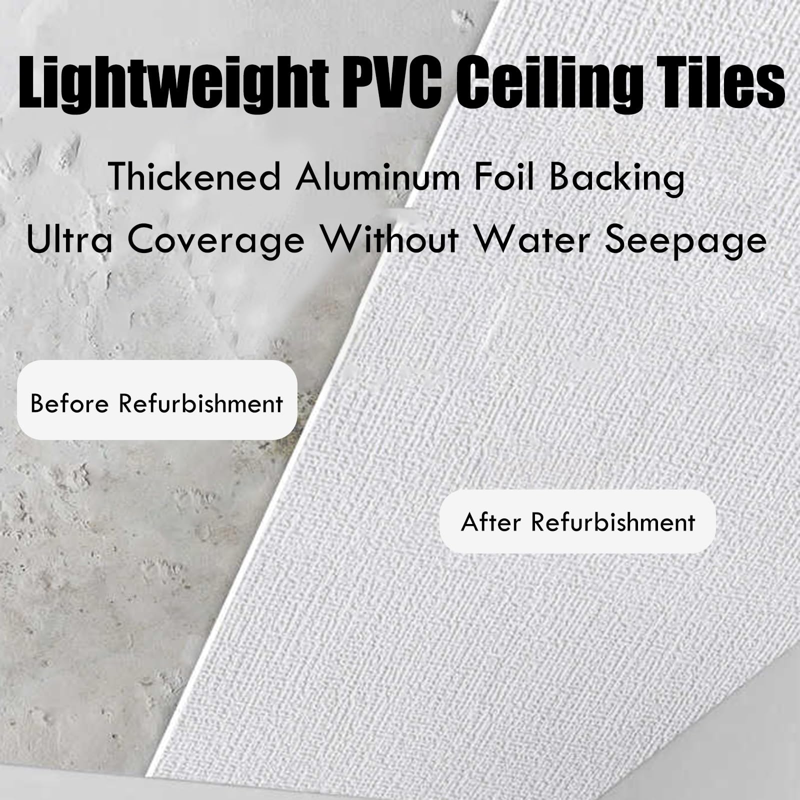 Ceiling tiles, suspended ceiling tiles Ceiling til Samoprzylepne, wodoodporne płytki ścienne i sufitowe z PVC 3D, szerokość 50 cm, różne rozmiary(L 20M)