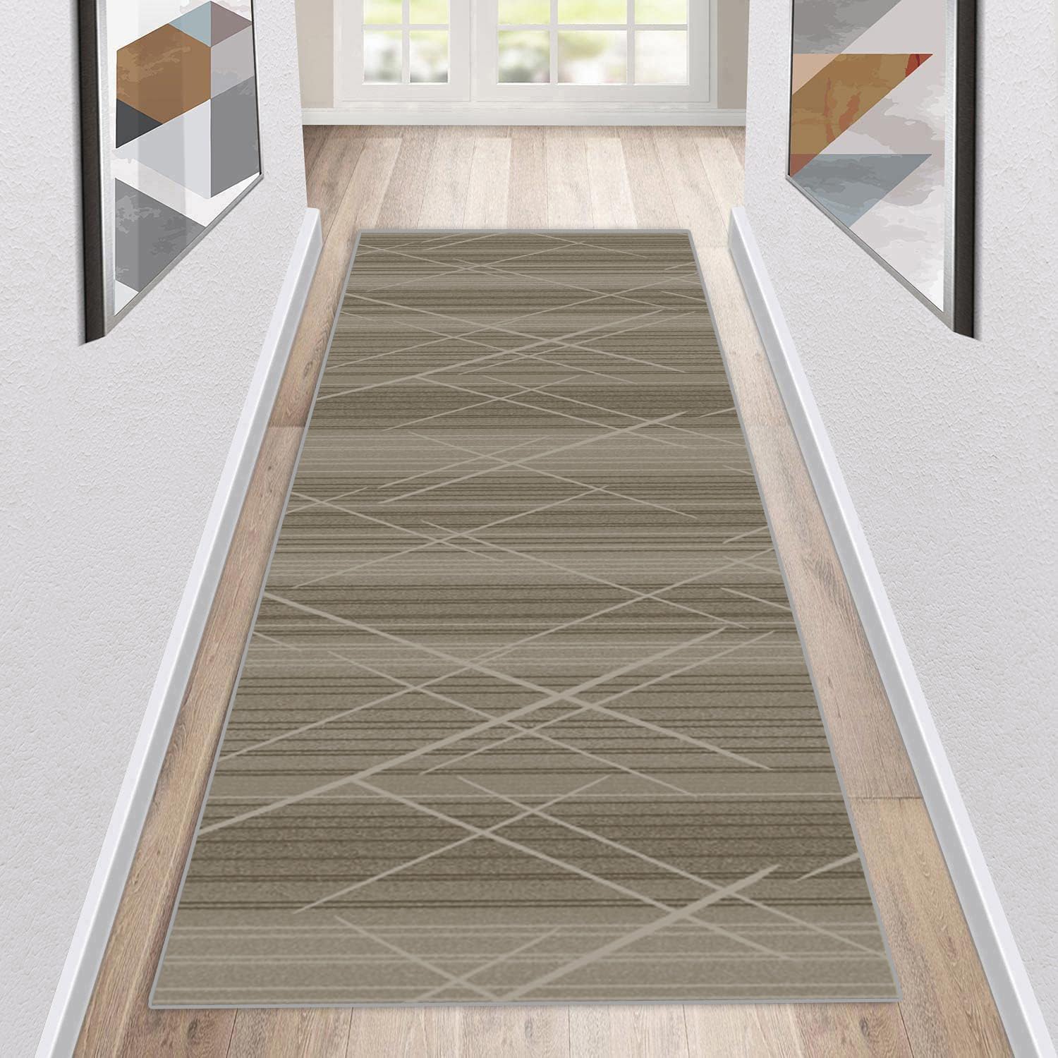 Tapis de couloir antidérapant lavable et grand confort pour salon