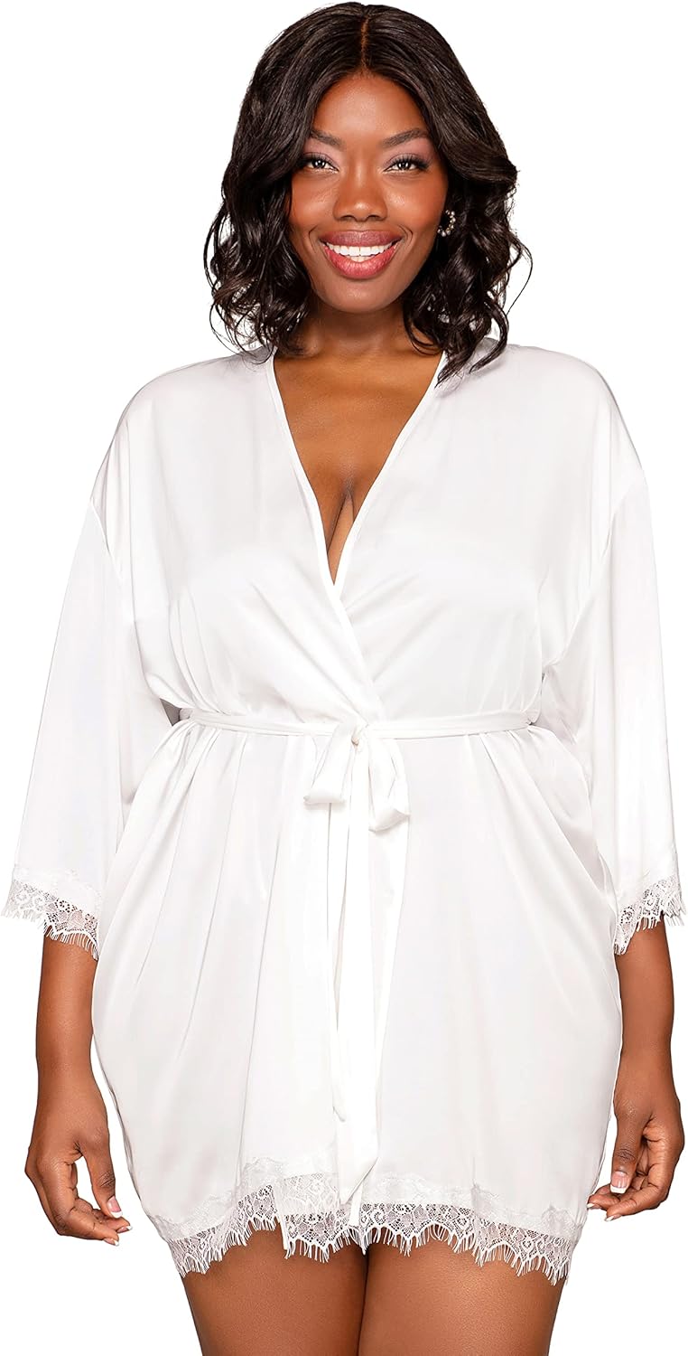 Dreamgirl Women's Mrs. Charmeuse Robe