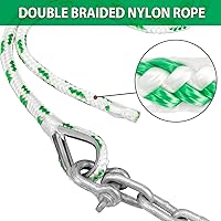 Vista 3 de Kit de anclaje Fluke Anchor con cadena de anclaje y cuerda de anclaje para barcos, pontón, cubierta, pesca y vela