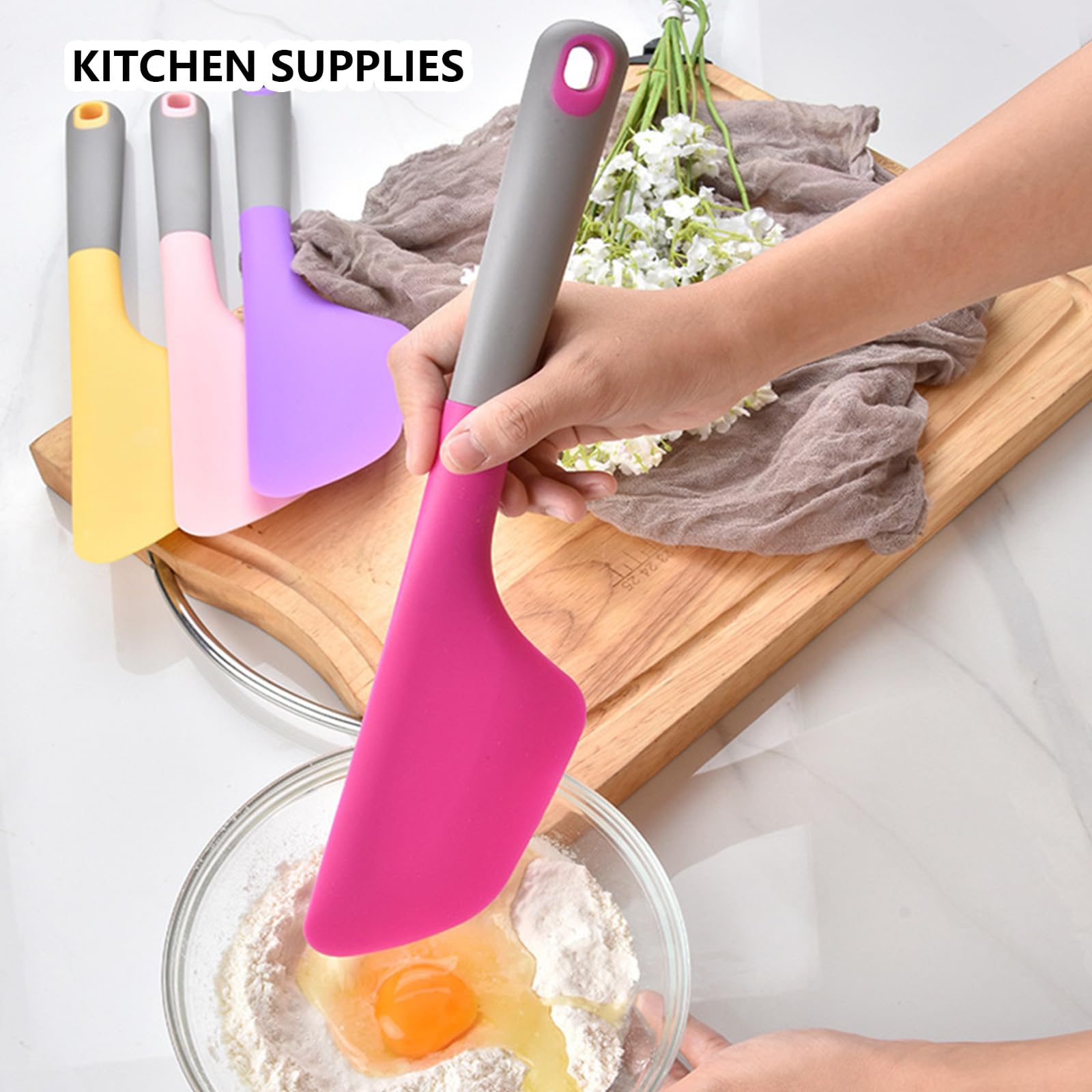 4 spatole in silicone resistenti alle alte temperature per decorare torte utensili da cucina versatili design ergonomico riduce l'affaticamento della mano spatola lavabile in lavastoviglie