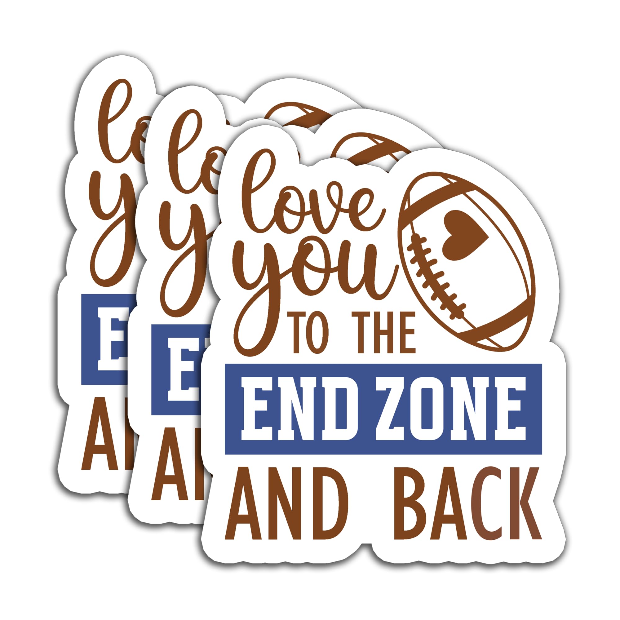 Adesivo In Vinile Per Amanti Del Calcio – Love You To The End Zone And Back 7,6 Cm