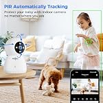 Hiseeu Indoor Security Camera, 2.4G/5G 5MP Pet Camera Baby Monitor