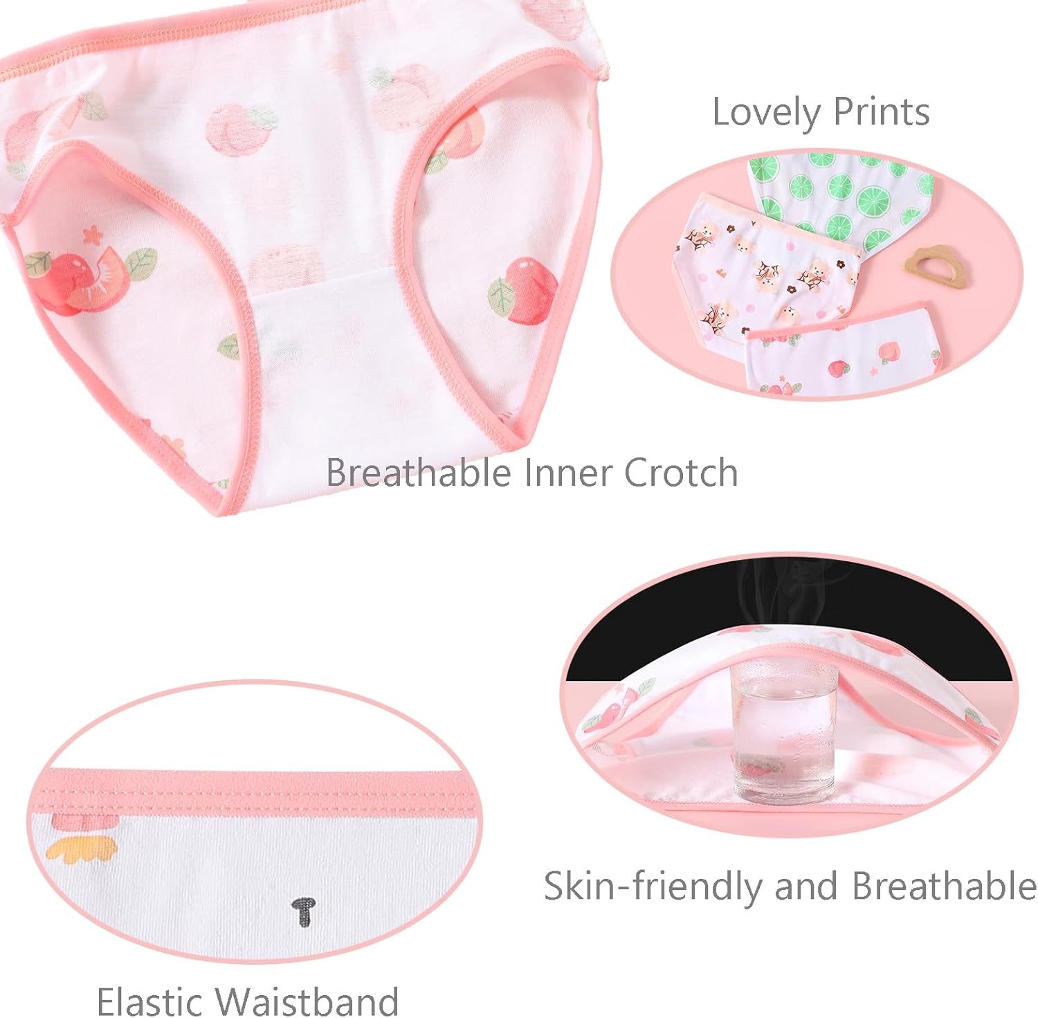Toddler Girls' Cotton Panties Baby Soft Assorted Briefs Underwear Random 12pcs - Image 4