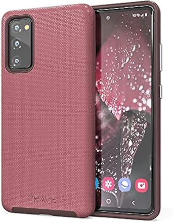 Crave for Samsung Galaxy S20 FE Case, Shockproof Protection Dual Layer Case for Samsung Galaxy S20 FE 5G 6.5 inch - Berry