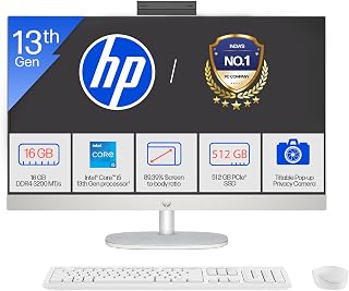 HP All-in-One, 13th Gen Intel Core i5-1334U (16GB DDR4, 512GB SSD) IPS, Three-Sided, Micro-Edge, Anti-Glare, FHD, 23.8''(6... Price In India