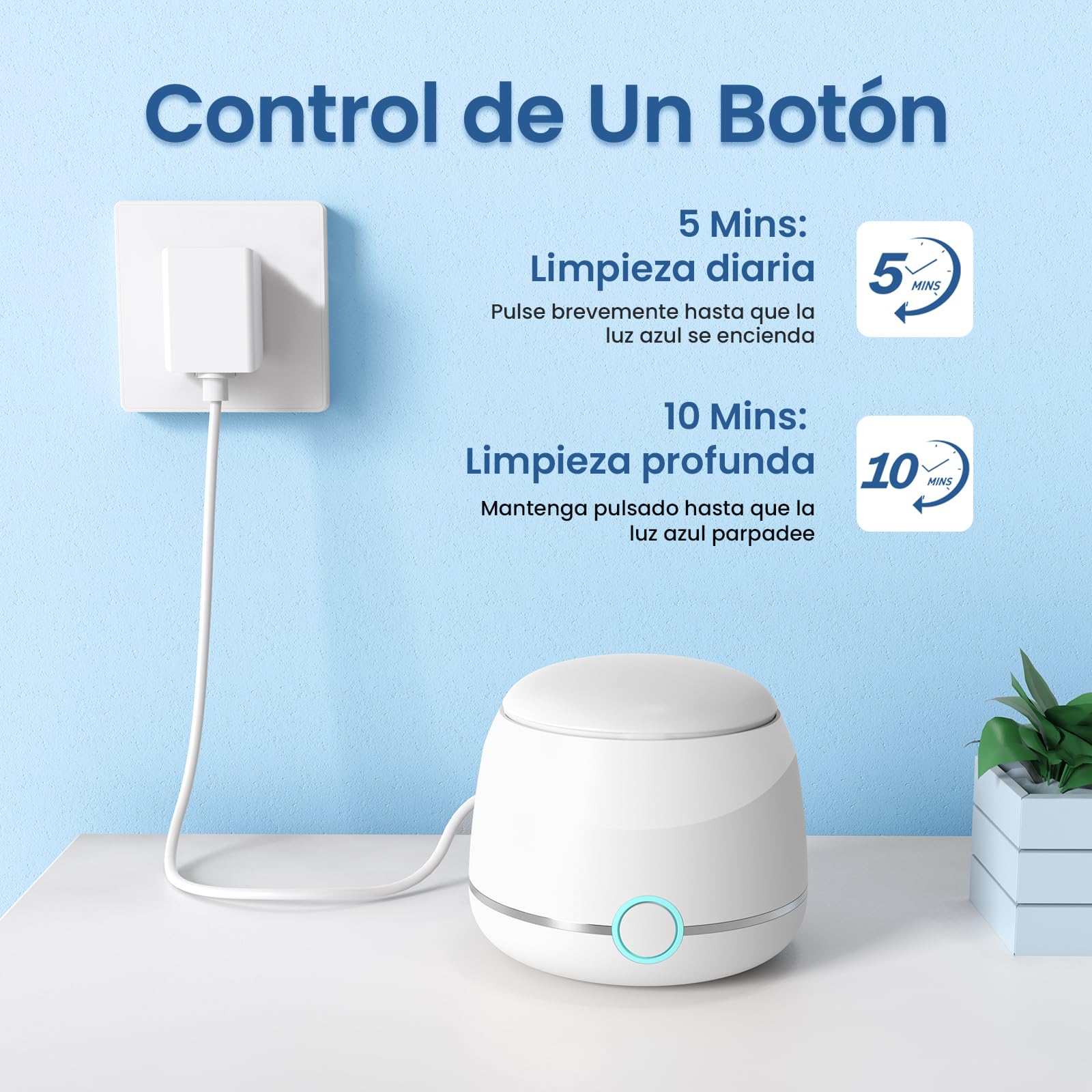 Limpiador Ultrasonidos, U-VKK 45000Hz limpiador ultrasonidos dental, 2 modos, adecuado para Alineadores, Retenedores, Aparatos de Ortodoncia y joyería, etc
