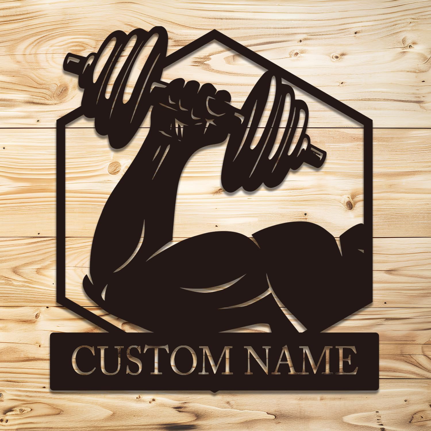Personalized Fitness Metal Wall Art, Custom Gym Art - Personalized Metal Wall Art for Fitness Enthusiasts, Custom Home Gym Wall Sign, Gym Lovers Unique Birthday Gift (Style A)