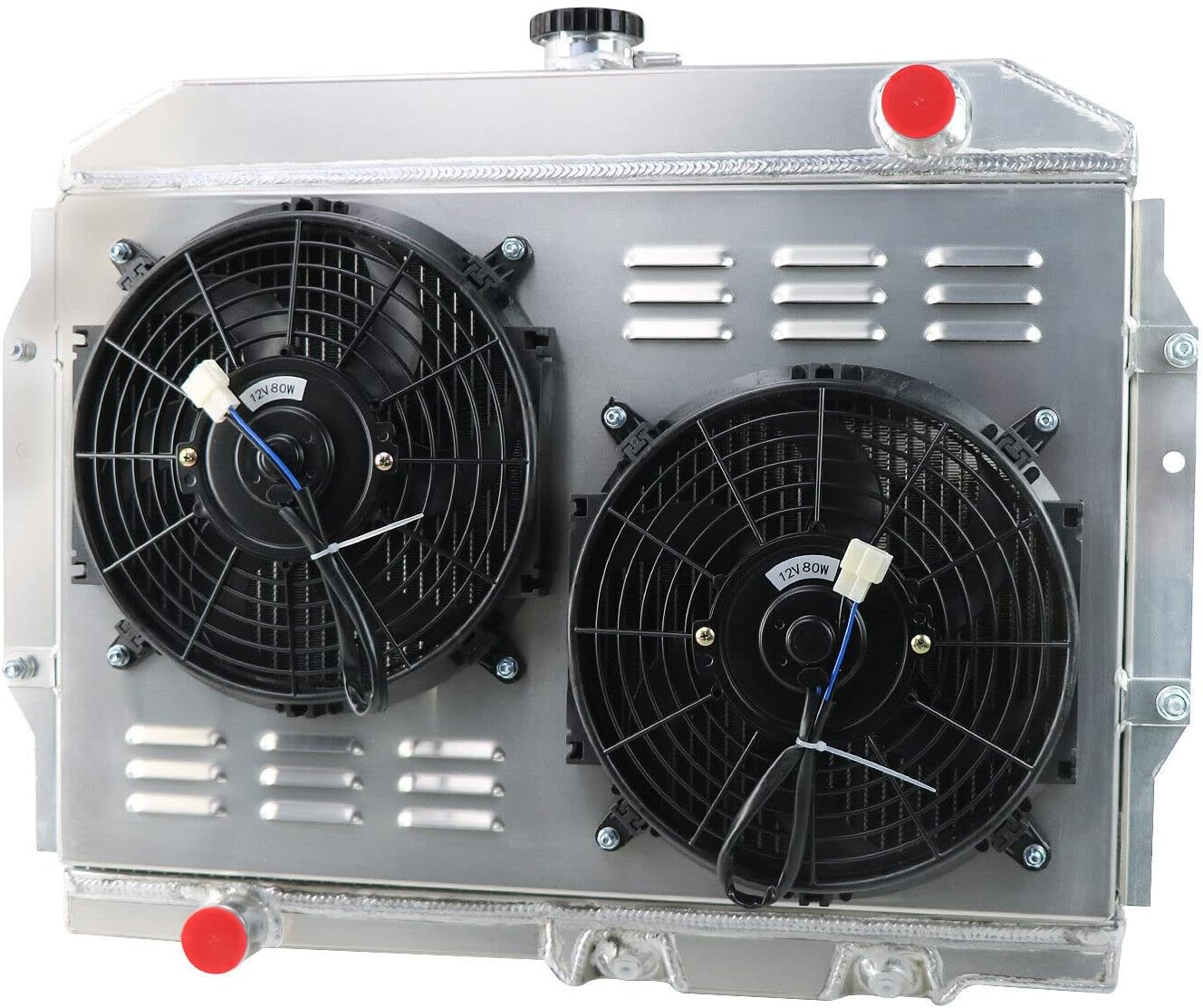 3 Row Aluminum Radiator Shroud Fan For 1958-1974 AMC AMX Ambassador/Gremlin/Javelin AT/MT 1959 1960 1965 1968 1972 1973