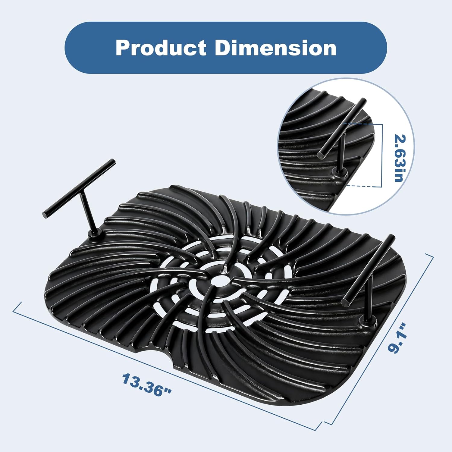 Grill Grate Replacement Part for Ninja Foodi FG551 FG550 DG551 Grill Accessories, Cast Iron Cooking Grilddle Pan for Ninja Foodi Smart XL Indoor 6-in-1 Grill