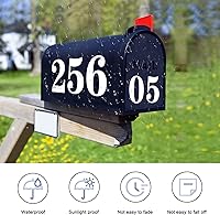 Vista 4 de Kattykitty Números de buzón blancos para exterior, adhesivos de número de buzón impermeables de vinilo, números de dirección para casa, números