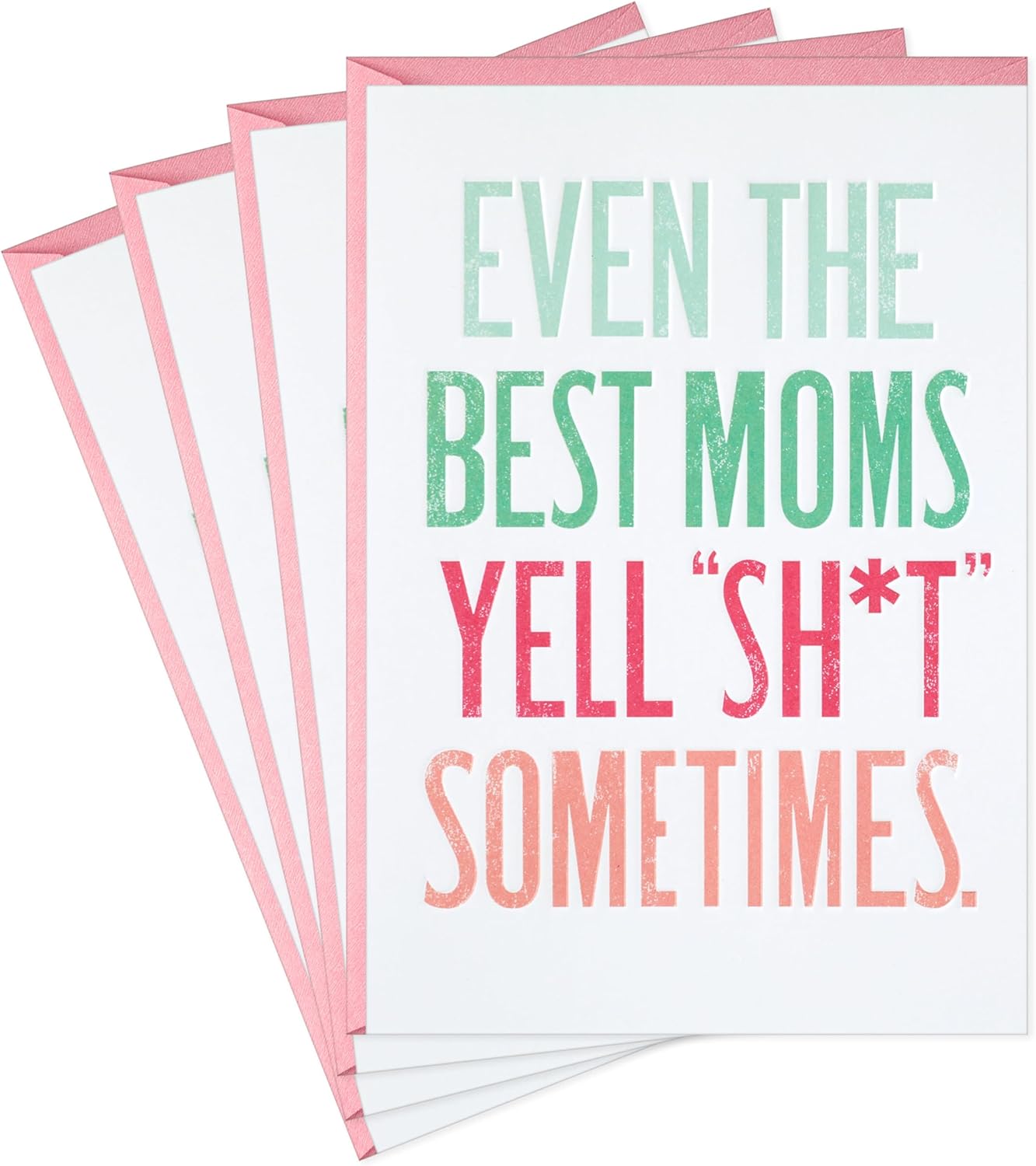 Hallmark Shoebox Funny Mothers Day Cards (The Best Moms Yell Sh*t Sometimes) Pack of 4