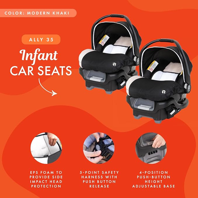 Baby Trend Ally Huevito para bebé hasta 35 libras 2 unidades miniatura 3