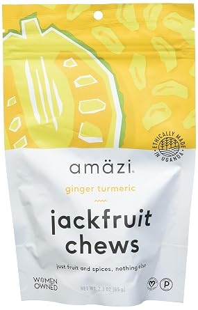 Amazi Ginger & Turmeric Jackfruit Chews, 2.3 OZ