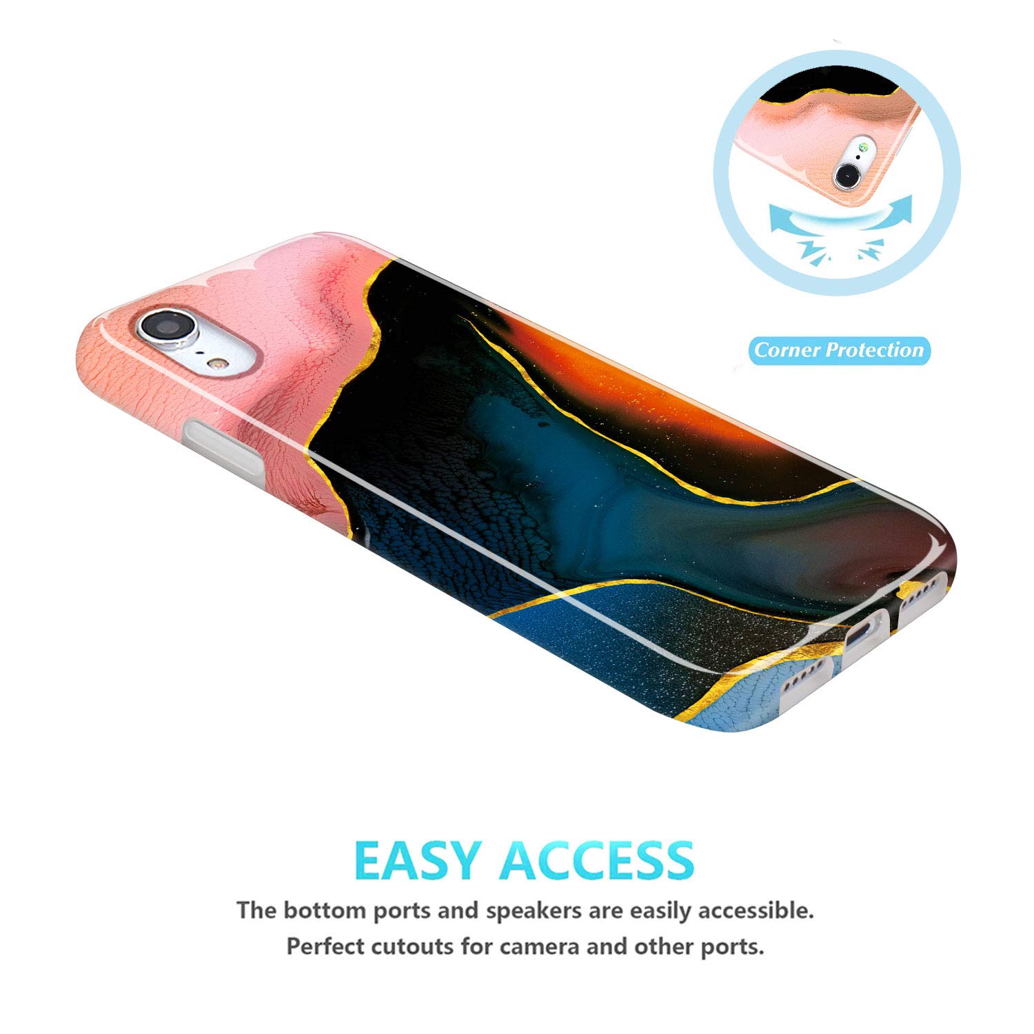 JIAXIUFEN Custodia trasparente compatibile con iPhone Pro Design con