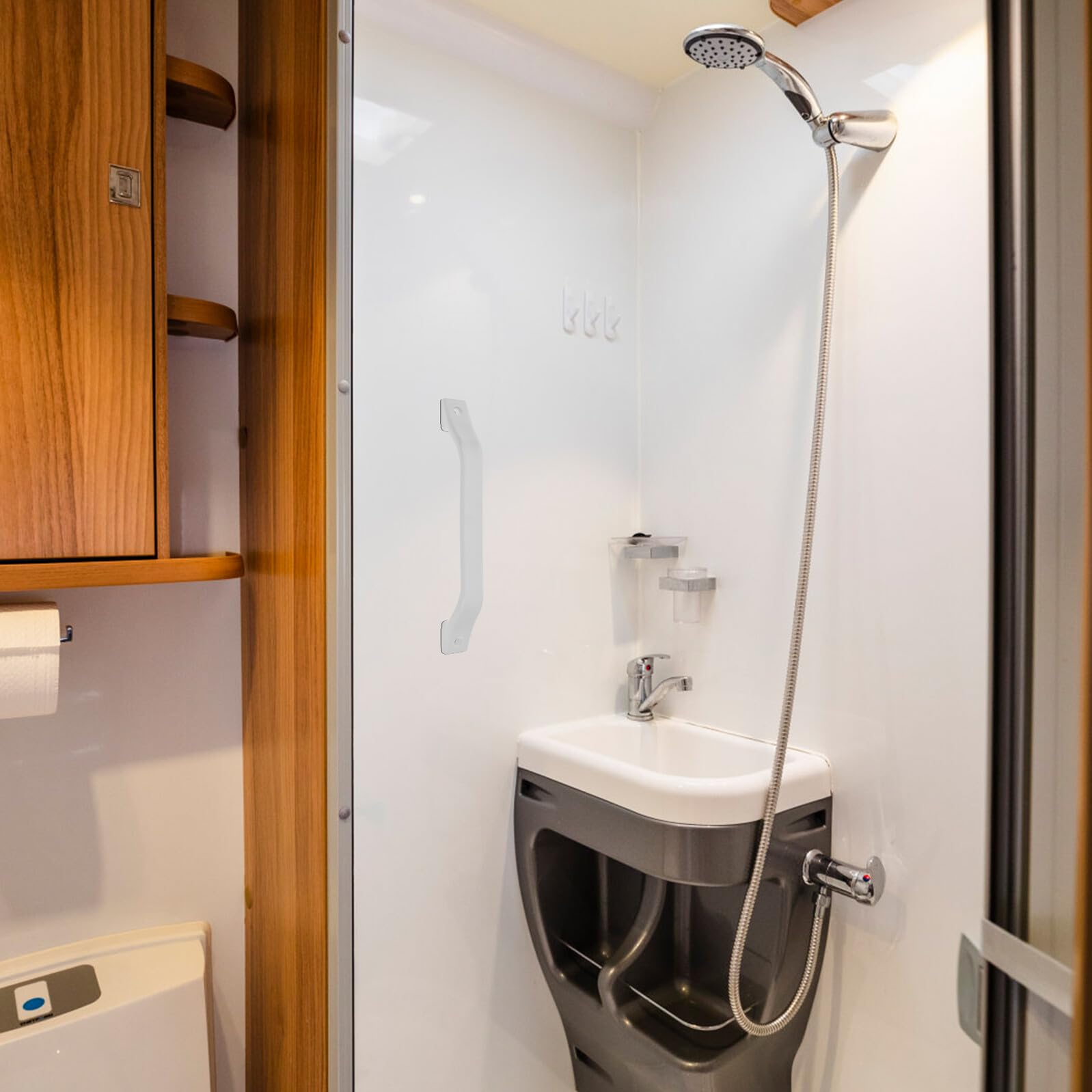 Haltegriff aus Kunststoff für Badewanne und Tür Weiß Sicherheitsgriff mit Komfortablem Halt für Senioren Badezimmer und Treppen
