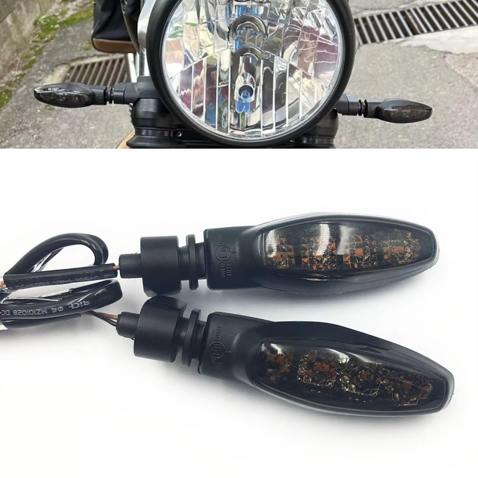 Per Tiger 800 2011-2017 Per Tiger 900 2020-2022 Per Tiger 1050 2006-2012 Per Tiger 1200 2012-2015 Accessori Per Indicatori Di Direzione Per Moto Indicatori Moto(Black,2 pair)