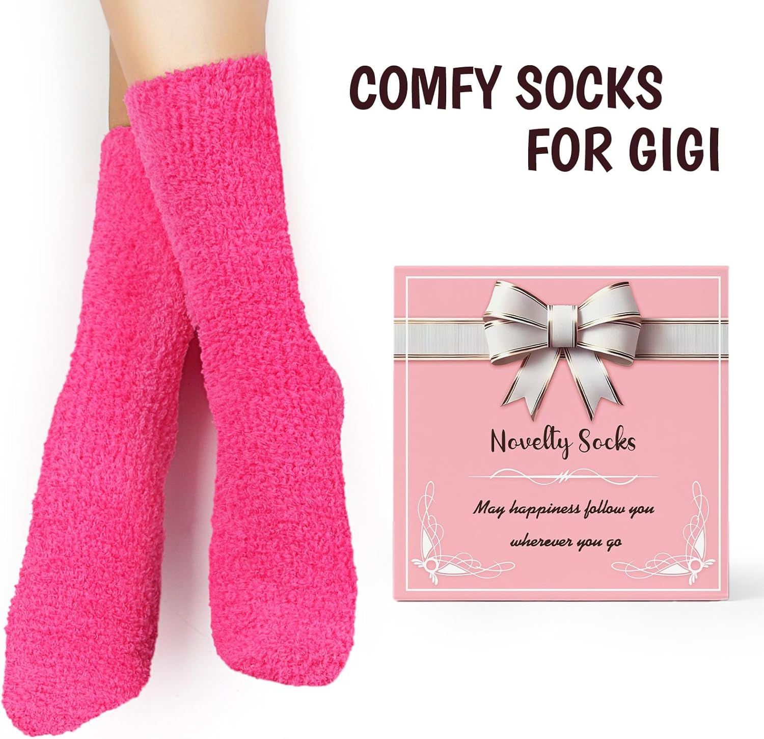 Veachog Funny Novelty Socks Gifts for Mom Grandma Nana Wife Aunt Daughter Sister Nurse Boss Mama Bear Dog Cat Mom Socks Fuzzy - Image 5