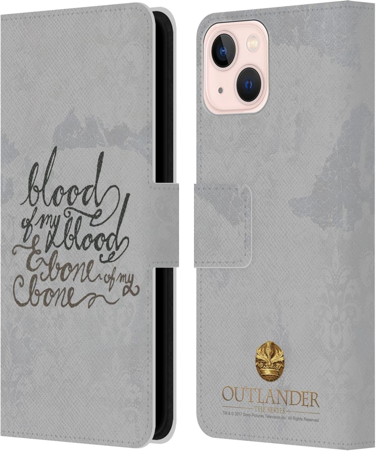 Head Case Designs Officially Licensed Outlander Blood of My Blood Graphics Leather Wallet Case Compatible with Apple iPhone 13