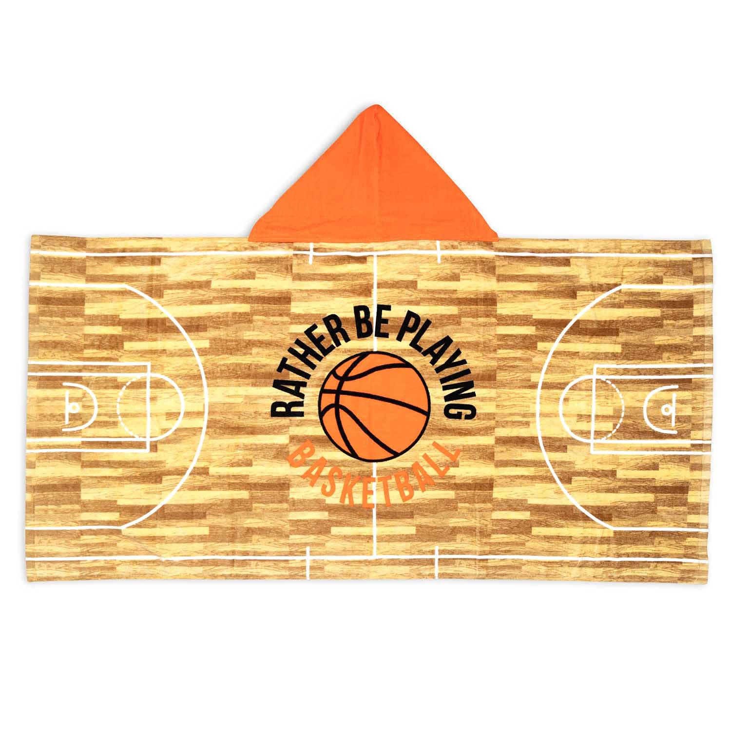 ChalkTalkSPORTS Basketball Premium Hooded Beach Towel | Rather Be Playing Basketball