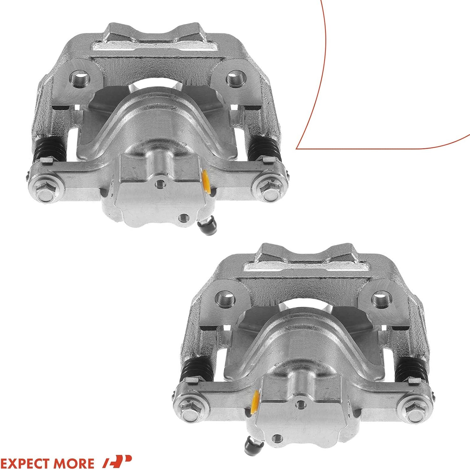 A-Premium Disc Brake Caliper Assembly with Bracket Compatible with Select Acura Models - RL 2005 2006 2007 2008 2009 2010 2011 2012, V6 3.5L, V6 3.7L - Rear Driver and Passenger Side, 2-PC Set