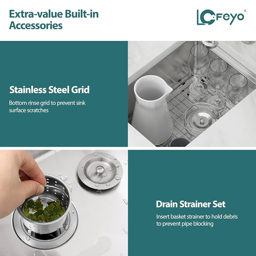 Lofeyo 14 x 19 Inch Stainless Bar Sink Undermount Kitchen