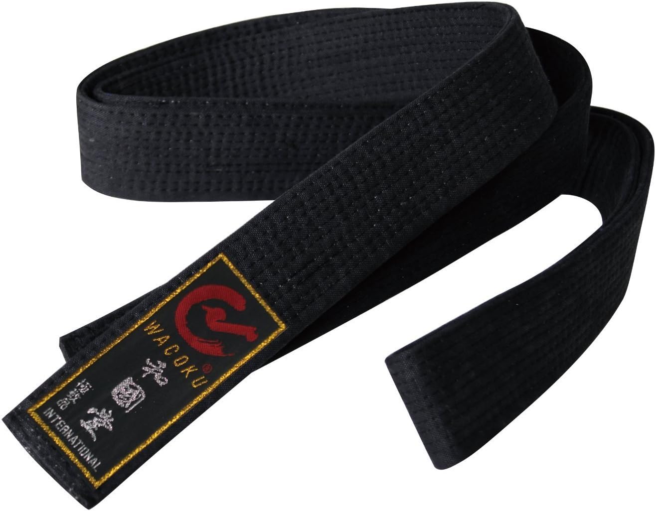 Deluxe StoneWash 2 Inch Wide Cotton Black Belt - Black - 280CM